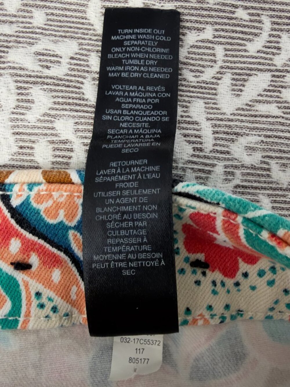 Chico's So Slimming Girlfriend Ankle Pants Paisley Print- Size 2.5 Long - Picture 5 of 9